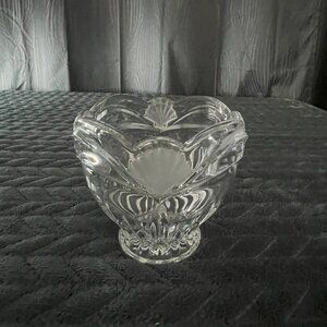 Vintage Tulip Crystal Bowl with Shells
